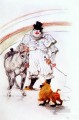 サーカスの馬と猿の馬場馬術にて 1899 年 トゥールーズ ロートレック アンリ・ド